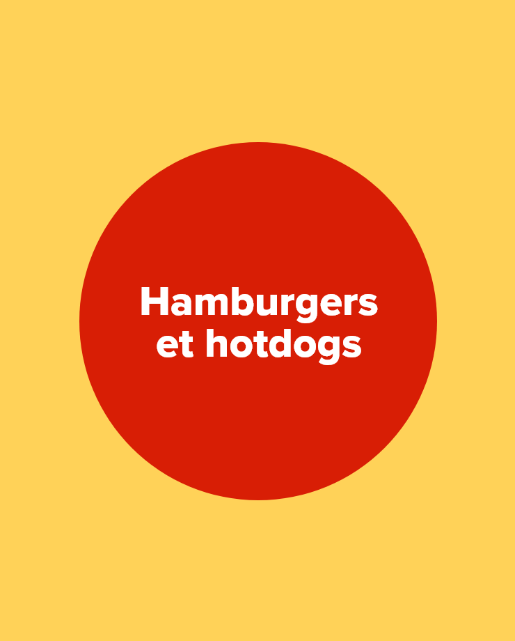 Hamburgers et hotdogs