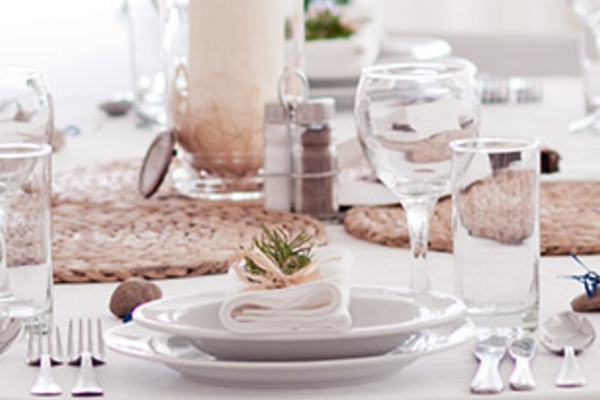 A Chic White Dinner Menu